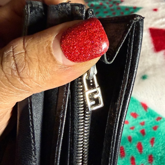 Fendi Black Leather Long Wallet with FF Logo Clasp - Picture 9 of 14